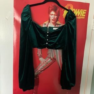 Dolls Kill Green Velvet Top